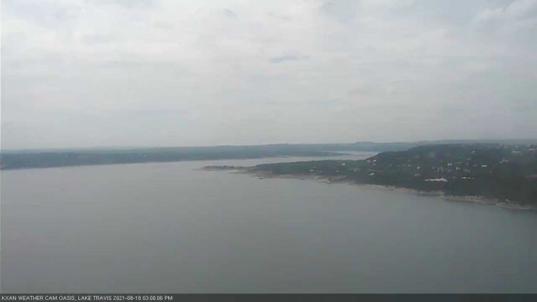 Lake Travis webcam, August 18, 2021 3:00 PM CT