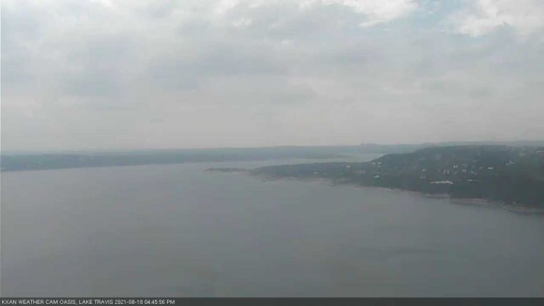 Lake Travis webcam, August 18, 2021 4:45 PM CT