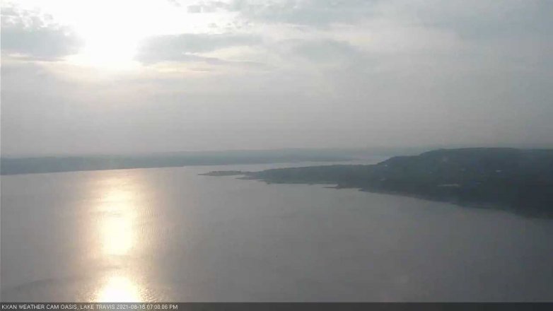 Lake Travis webcam, August 18, 2021 7:00 PM CT