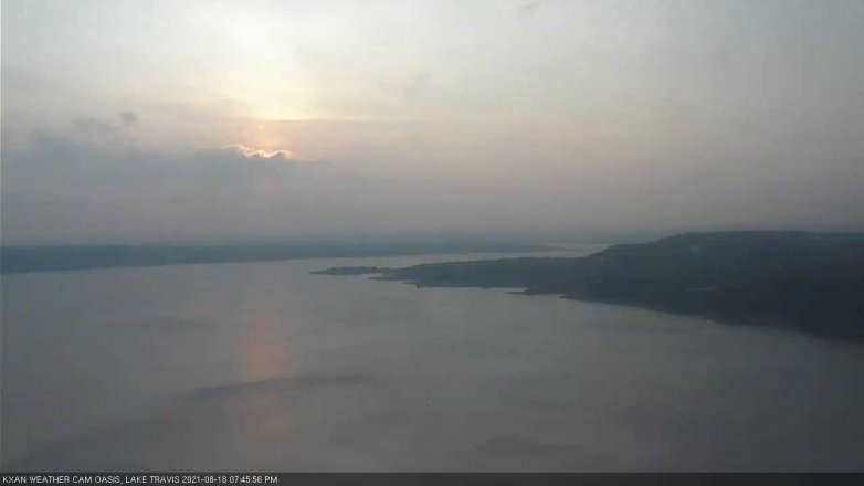 Lake Travis webcam, August 18, 2021 7:45 PM CT
