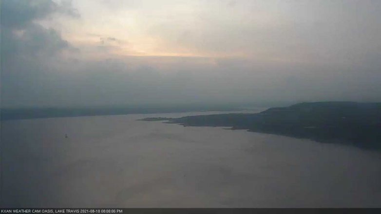 Lake Travis webcam, August 18, 2021 8:00 PM CT