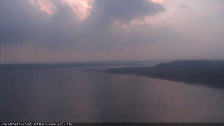 Lake Travis webcam, August 18, 2021 8:25 PM CT