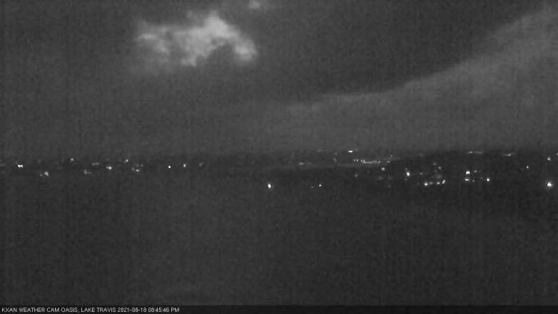 Lake Travis webcam, August 18, 2021 8:45 PM CT