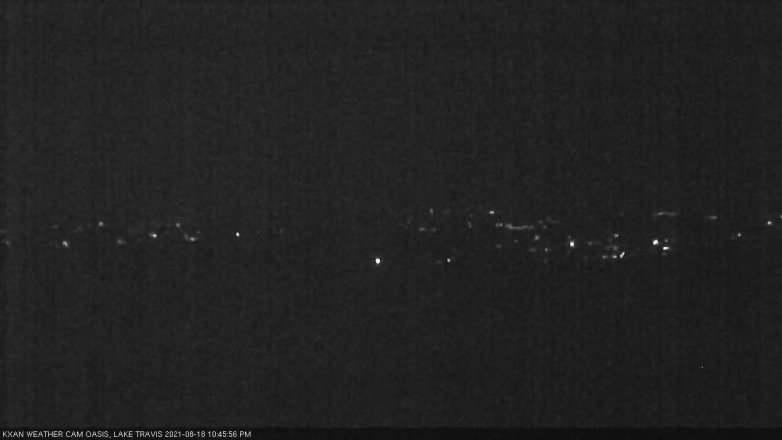 Lake Travis webcam, August 18, 2021 10:45 PM CT