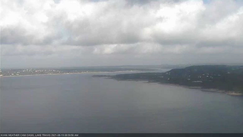 Lake Travis webcam, August 19, 2021 9:00 AM CT