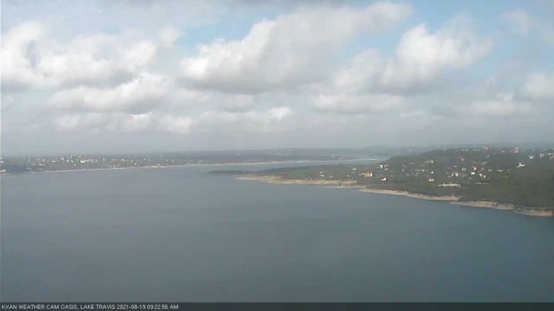 Lake Travis webcam, August 19, 2021 9:25 AM CT