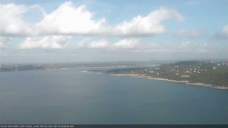 Lake Travis webcam, August 19, 2021 9:45 AM CT