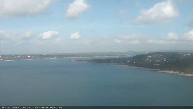 Lake Travis webcam, August 19, 2021 10:00 AM CT