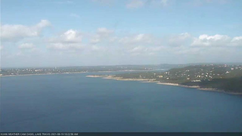 Lake Travis webcam, August 19, 2021 10:25 AM CT