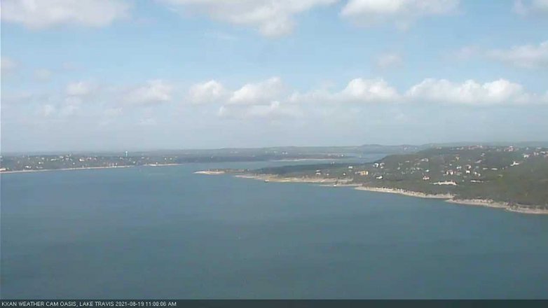Lake Travis webcam, August 19, 2021 11:00 AM CT
