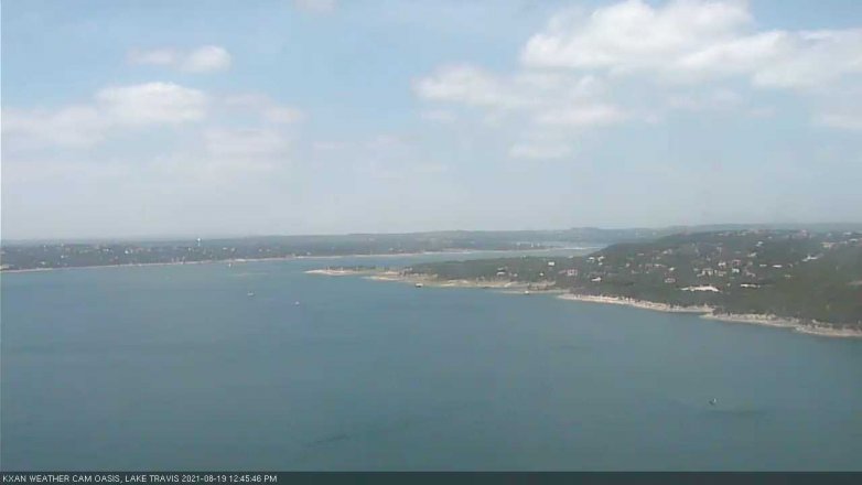 Lake Travis webcam, August 19, 2021 12:45 PM CT