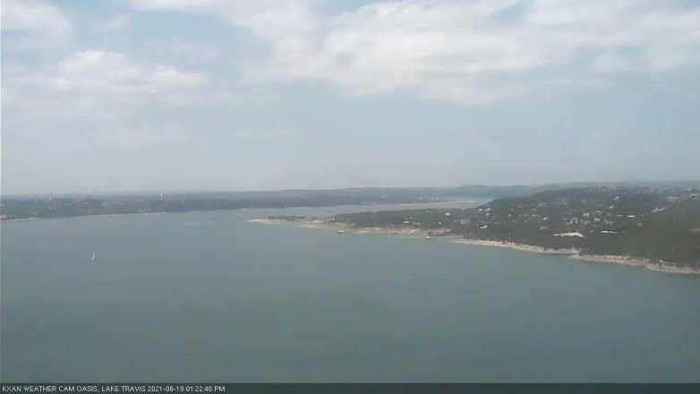 Lake Travis webcam, August 19, 2021 1:25 PM CT