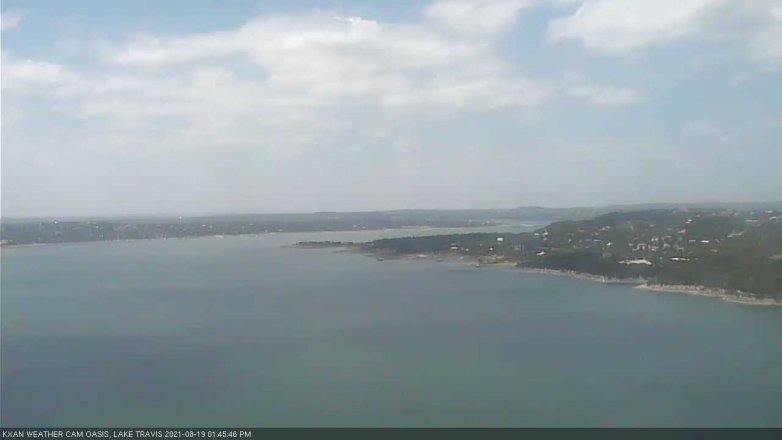 Lake Travis webcam, August 19, 2021 1:45 PM CT