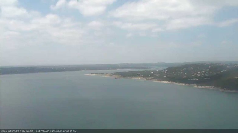 Lake Travis webcam, August 19, 2021 2:00 PM CT