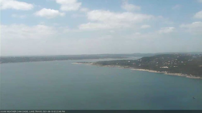 Lake Travis webcam, August 19, 2021 2:25 PM CT