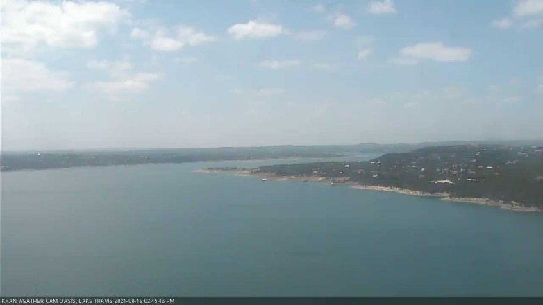 Lake Travis webcam, August 19, 2021 2:45 PM CT