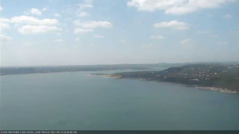 Lake Travis webcam, August 19, 2021 3:00 PM CT