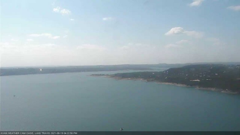 Lake Travis webcam, August 19, 2021 4:25 PM CT