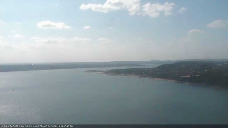 Lake Travis webcam, August 19, 2021 4:45 PM CT