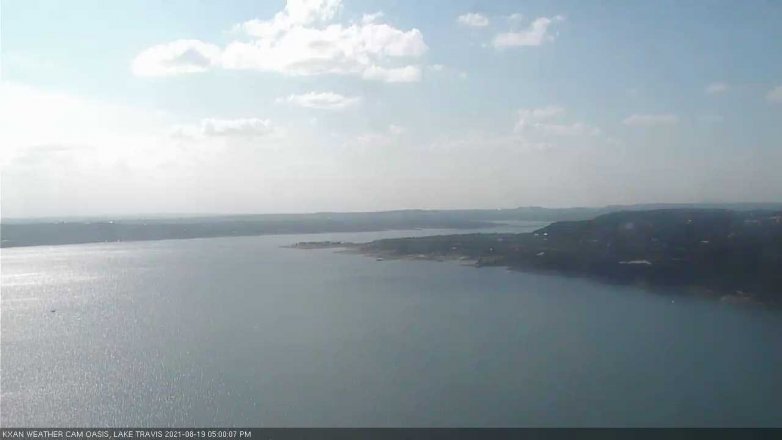 Lake Travis webcam, August 19, 2021 5:00 PM CT