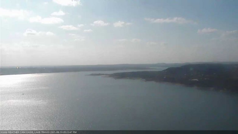 Lake Travis webcam, August 19, 2021 5:25 PM CT