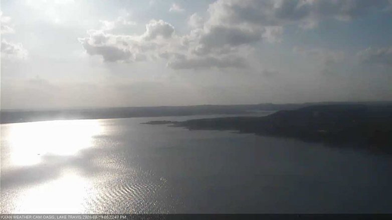 Lake Travis webcam, August 19, 2021 6:25 PM CT
