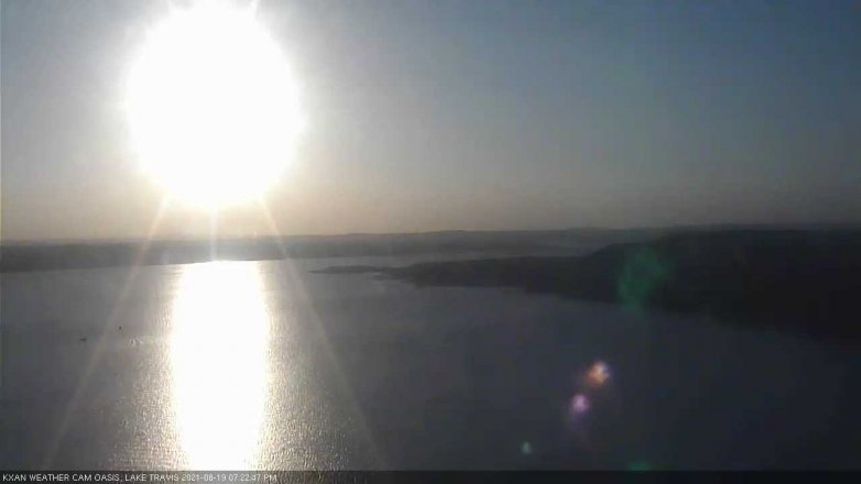 Lake Travis webcam, August 19, 2021 7:25 PM CT