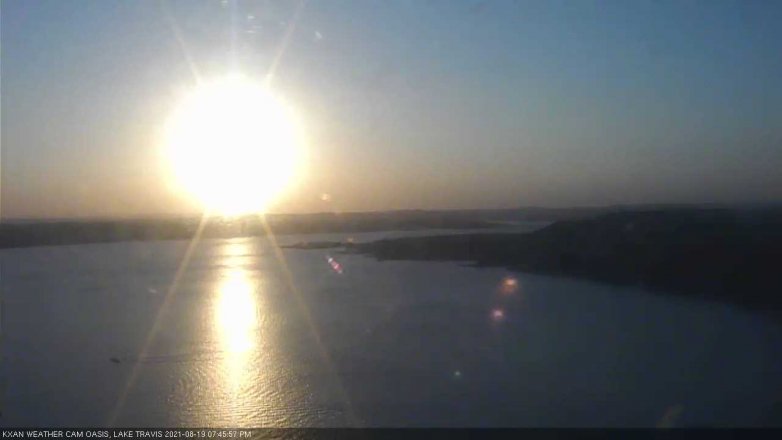 Lake Travis webcam, August 19, 2021 7:45 PM CT