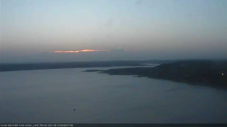 Lake Travis webcam, August 19, 2021 8:00 PM CT