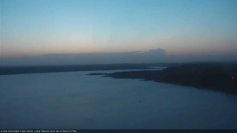 Lake Travis webcam, August 19, 2021 8:25 PM CT