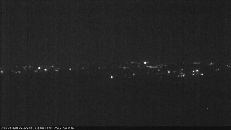 Lake Travis webcam, August 19, 2021 10:00 PM CT