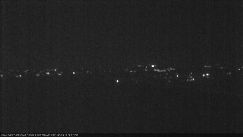 Lake Travis webcam, August 19, 2021 11:00 PM CT
