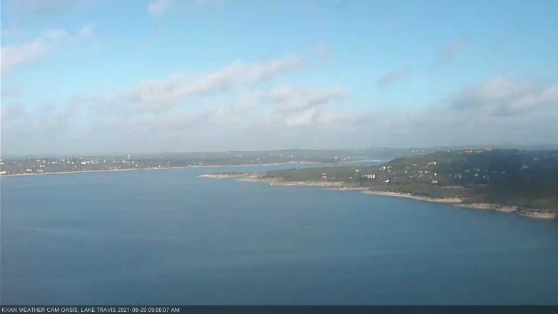 Lake Travis webcam, August 20, 2021 9:00 AM CT