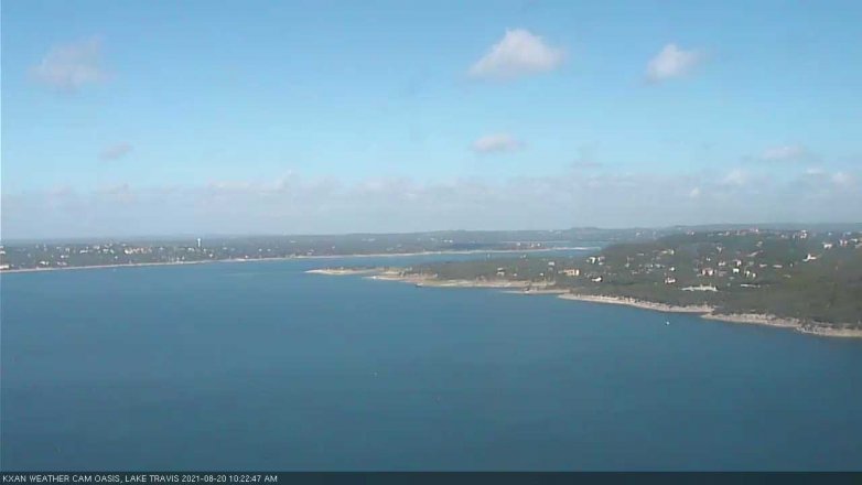 Lake Travis webcam, August 20, 2021 10:25 AM CT