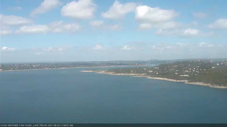 Lake Travis webcam, August 20, 2021 11:00 AM CT