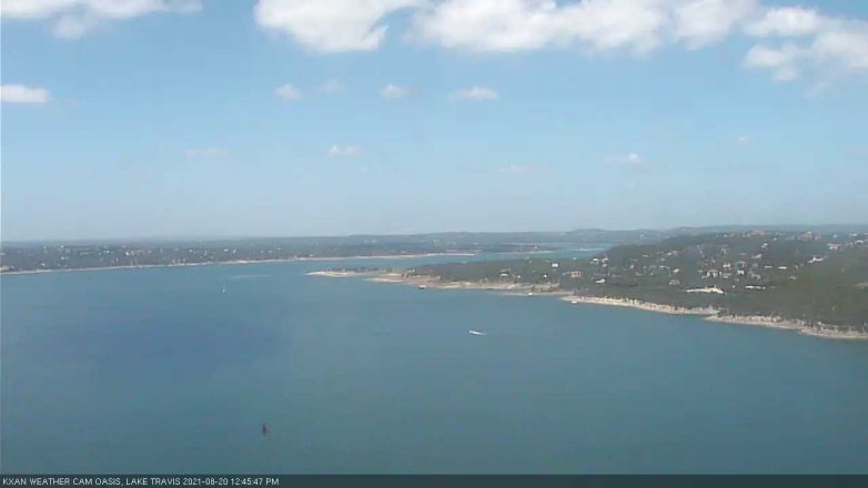 Lake Travis webcam, August 20, 2021 12:45 PM CT