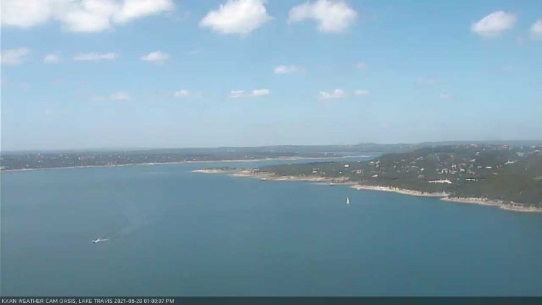 Lake Travis webcam, August 20, 2021 1:00 PM CT