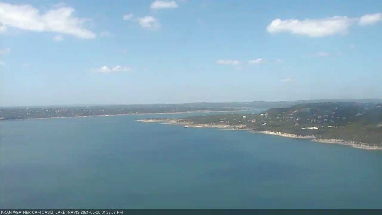 Lake Travis webcam, August 20, 2021 1:25 PM CT