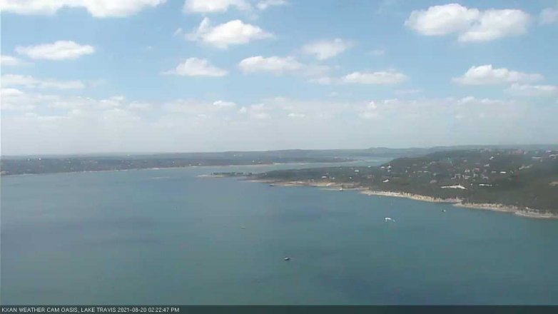 Lake Travis webcam, August 20, 2021 2:25 PM CT