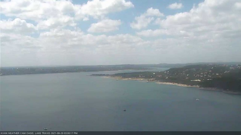 Lake Travis webcam, August 20, 2021 3:00 PM CT