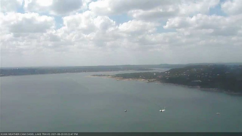Lake Travis webcam, August 20, 2021 3:25 PM CT