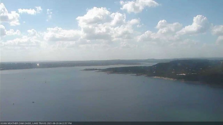 Lake Travis webcam, August 20, 2021 4:25 PM CT