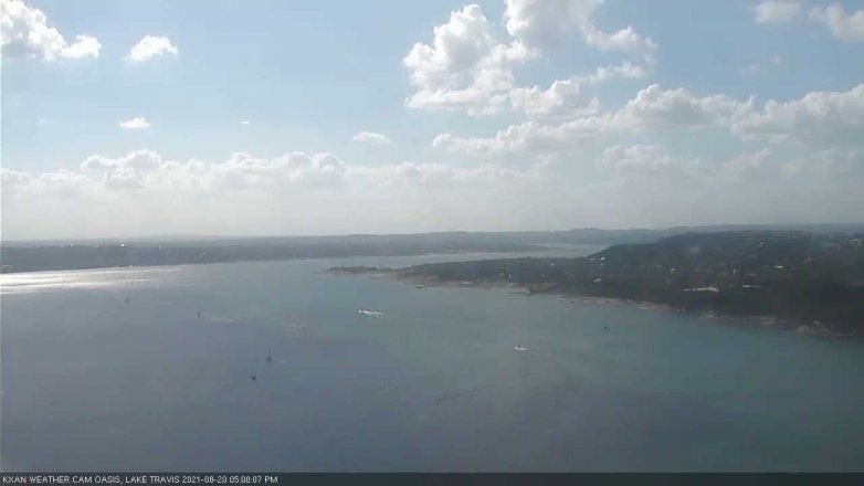 Lake Travis webcam, August 20, 2021 5:00 PM CT