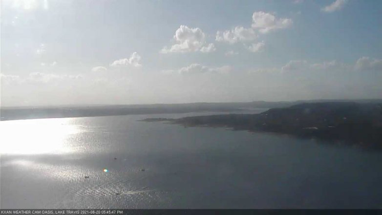 Lake Travis webcam, August 20, 2021 5:45 PM CT