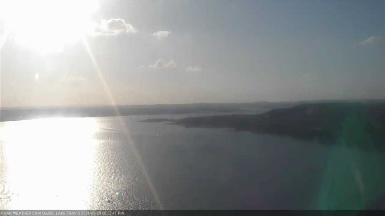 Lake Travis webcam, August 20, 2021 6:25 PM CT