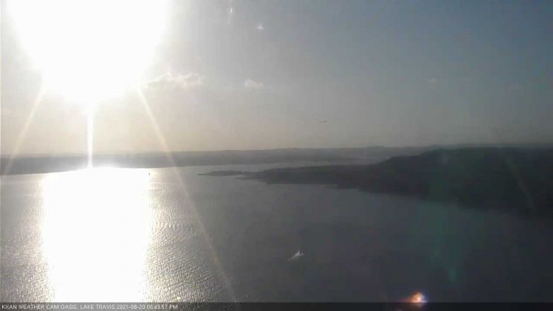 Lake Travis webcam, August 20, 2021 6:45 PM CT