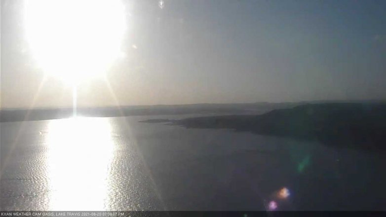 Lake Travis webcam, August 20, 2021 7:00 PM CT