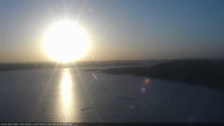 Lake Travis webcam, August 20, 2021 7:45 PM CT