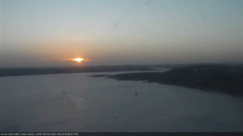 Lake Travis webcam, August 20, 2021 8:00 PM CT