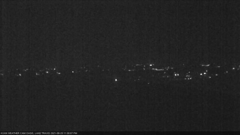 Lake Travis webcam, August 20, 2021 11:00 PM CT